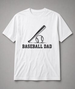 Baseball Dad Bat And Ball Unisex T-Shirt - White