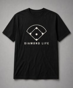 Diamond Life Baseball Field Unisex T-Shirt - Black